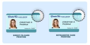DTC vs. Retransfer ID card printing