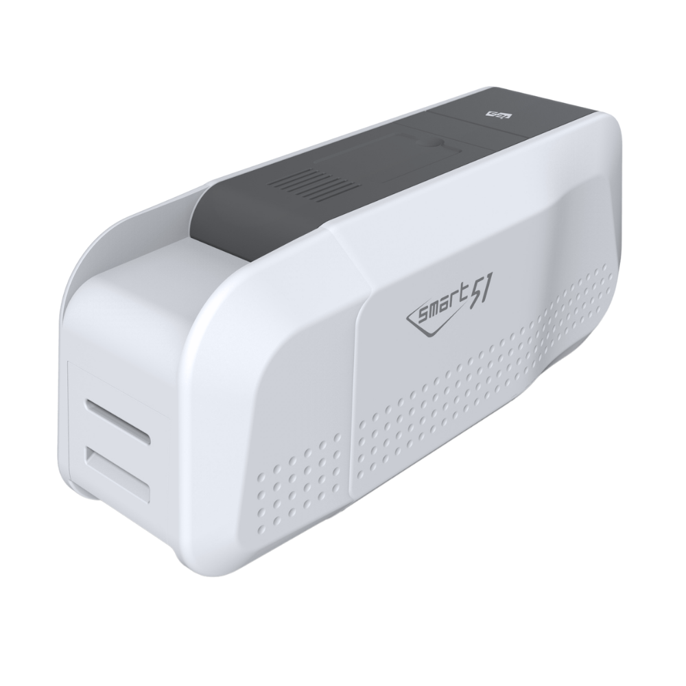 SMART-51D Dual-sided DTC ID Card Printer rear output